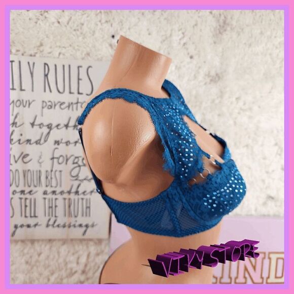 NWT Victoria's Secret Very Sexy Sapphire Crystal Bra 34C: Glamour Unleashed NWT - Picture 4 of 7